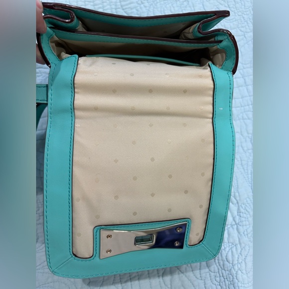 EUC Kate Spade Turquoise Leather Crossbody with Dust Bag $295 - Small/Medium - Picture 13 of 15